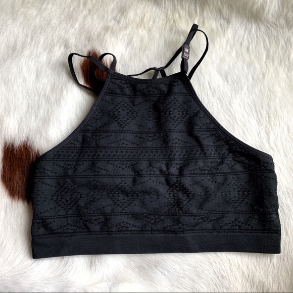 NWT Victoria’s Secret Black Stitch Patterned Bralette - Picture 1 of 4